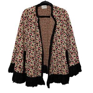 Vintage Arista Knitwear New York Open Front Poncho w/ hand‎ holes